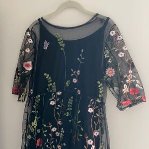 Black Embroidered Dress